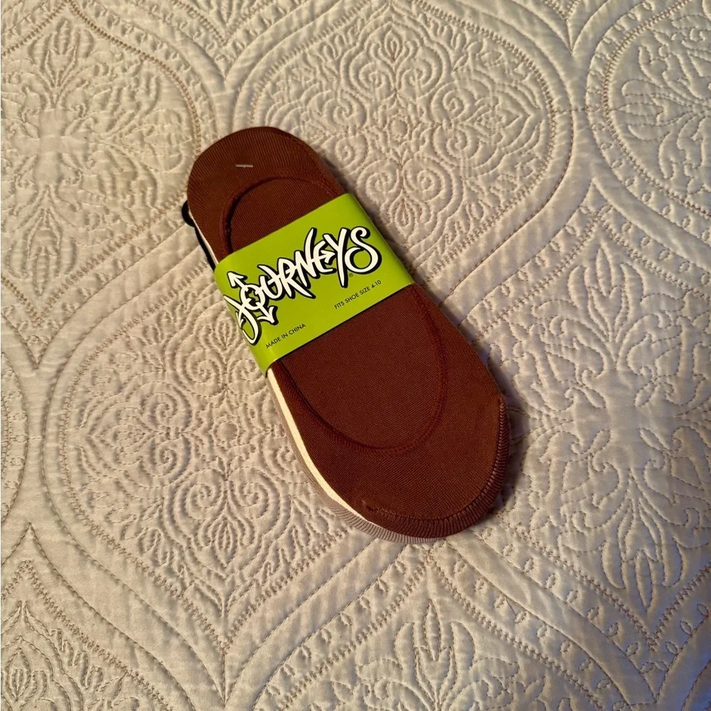 NWT JOURNEY’S socks/shoe liners 5 pair fits shoe sizes 4-10